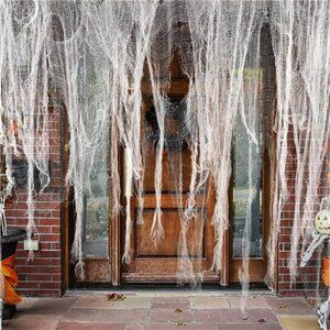 196x39 Inch Halloween Creepy Cloth- Large White Scary- Entryways Cover Gauze